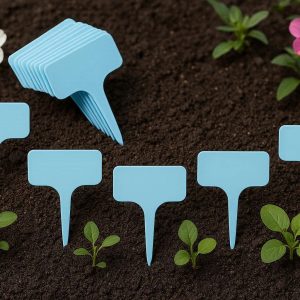 25 Waterproof Plastic Plant Labels T Type Garden Tags Reusable Nursery Markers For Flower Seedlings