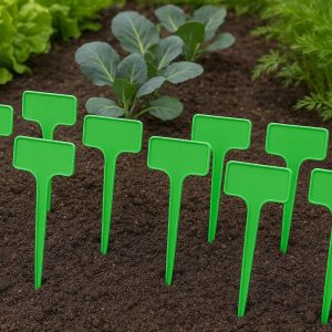 Tall Plastic Plant Labels Large Garden Markers Waterproof T Type Tags For Vegetable Rows